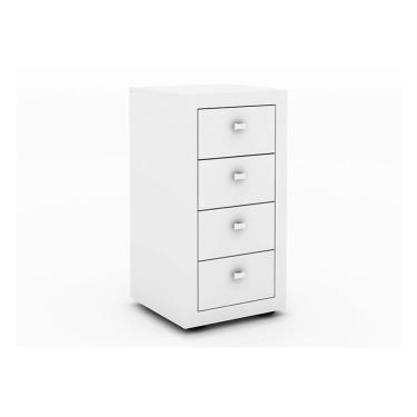 Imagem de Multiuso Escritório ME4133 c/ 4 Gavetas e Rodízios Branco - Tecno Mobili
