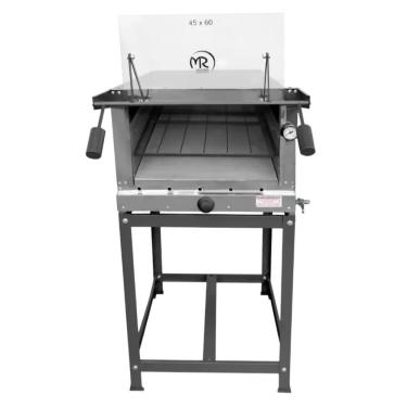 Imagem de Forno de Pizza Industrial à Gás Refratário 45x60cm Inox - mr Fogões