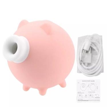 Imagem de Vibrador Sugador de Clitóris Piggy Feminino Massageador Sexual - 10 ve