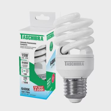 Imagem de Lâmpada Compacta Eletrônica Taschibra Espiral 15W E27 6400K
