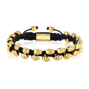 Imagem de WP WEPICK Pulseiras masculinas banhadas a ouro 18 K, corrente de elos francos, pulseira ajustável, joia masculina, presente de aniversário, 13mm, Aço inoxidável 316, Sem Pedra Preciosa