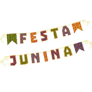 Imagem de Faixa Bandeirinha Decorativa Festa Junina Julina Em E.v.a - PIFFER