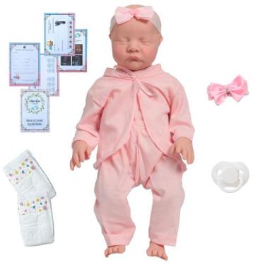 Imagem de Bebe Reborn 100% Silicone Princesa Banho Itens Fofinha - Cegonha Rebor