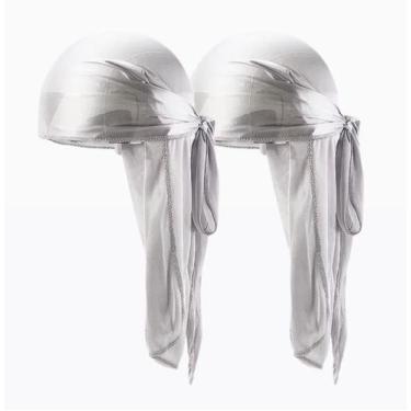 Imagem de Kit Duas Bandana Touca Waves Durag - Barbershopp62, Branco