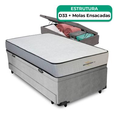 Imagem de Bicama Baú + Colchão Orthopedic D33 V-Store 78x188x74