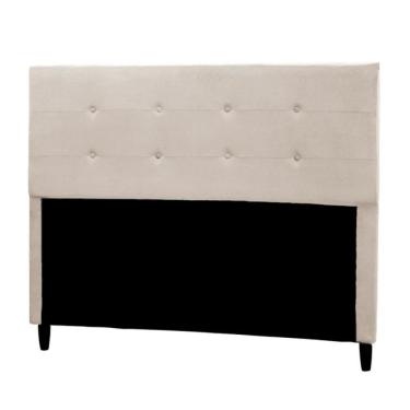 Imagem de Cabeceira Estofada Cama Box Casal 140 Cm Bella Suede Bege