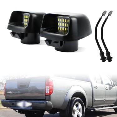 Imagem de ZDEERAOTO Luz de placa de licença de LED para caminhonete Nissan Frontier Titan Armada Xterra Suzuki Equator, 18 SMD Xenon Branco 6000K, Lâmpada LED de Etiqueta Traseira com Chicote de Fios Plug and