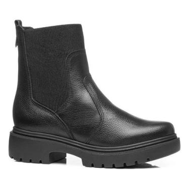 Imagem de Bota Pegada Coturno Salto Tratorado Feminino Couro 282407-04 - Pegada 