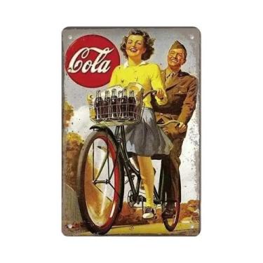 Imagem de Placa De Parede De Lata De Metal Para Refrigerantes Vintage Cola Para 