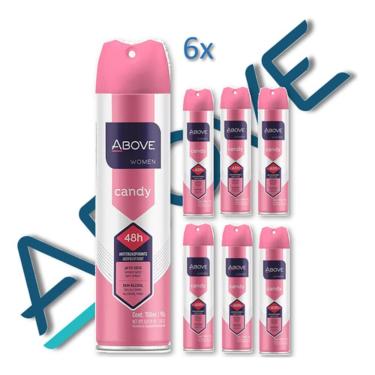 Imagem de Kit 6 desodorante antitranspirante candy floral above150ml