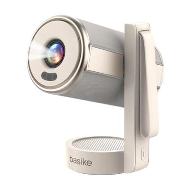 Imagem de Basike Projetor portatil, Projetor Inteligente Full HD 1080P 15000 Lumens, 2.4G+5G+WIFI 6 Android 12, Bluetooth 5.4, Suporte 4K e Montagem 180° -Cinema Portátil para Casa, Sala de Aula e Reuniões
