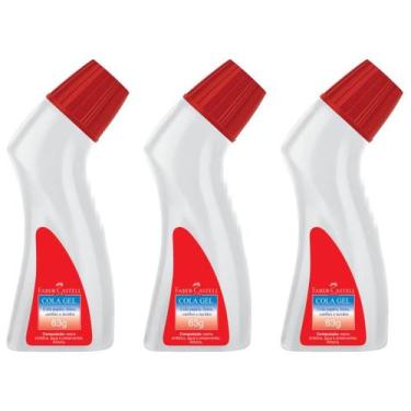 Imagem de Cola Escolar Gel Transparente Bisnaga Faber Ergonomico 63g Material es