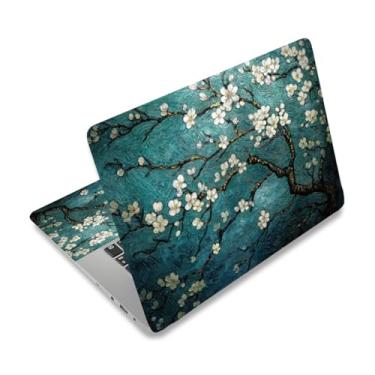 Imagem de PLIGREAT Decalques para laptop Blossoming, 30.5 cm, 33.0 cm, 33.8 cm, 35.6 cm, 38.1 cm, 38.1 cm, pintura a óleo, protetor de arte universal removível, decalque de capa para netbook PC