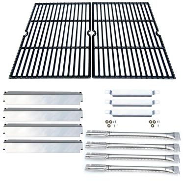 Imagem de Direct Store Kit de peças DG167 de substituição para churrasqueira a gás comercial Charbroil 463268606,463268007 Kit de reparo (queimador SS + tubos de transporte SS + placa de calor SS + grelha de