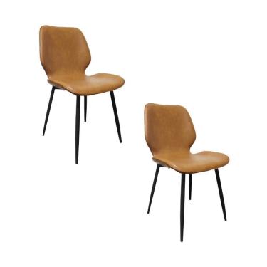 Imagem de Kit com 2 Cadeiras para Sala de Jantar Bergen Caramelo