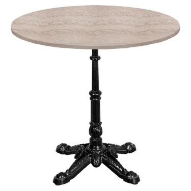 Imagem de Base de Mesa Apus em Ferro Preto 75 cm (Alt) Tampo MDP Redondo Castanheira 60cm (Larg)...