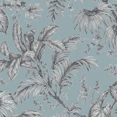 Imagem de Papel De Parede Jackie Folhagem Azul 6818-40