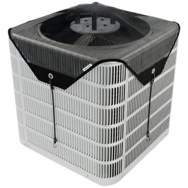 Imagem de ARTLLON Capas de ar condicionado para unidade externa 101 cm x 101 cm, rede de malha central, capa de condensador de tela CA para bomba de calor - capa universal com suporte