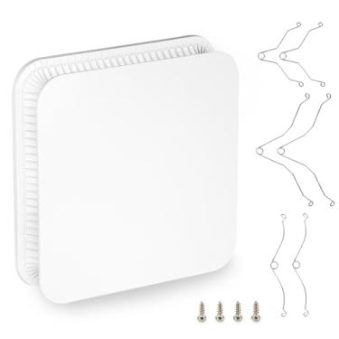 Imagem de FG701S Grade de cobertura de exaustor de banheiro de atualização universal para Broan-NuTone - 33,7 cm x 33,7 cm branco, design de baixo perfil