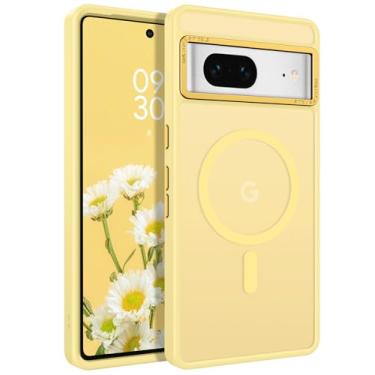 Imagem de BENTOBEN Capa para Google Pixel 7 [compatível com Magsafe] Capa magnética fosca translúcida para Pixel 7 Magsafe, fina, à prova de choque, feminina, masculina, capa protetora para celular para Google