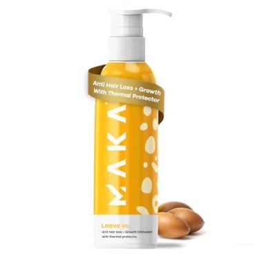 Imagem de Maka Capilar Health Creme De Proteção Térmica - Estimulador Crescimento Sem Enxágue Com Protetor Térmico, Antiqueda Cabelo, Controle Oleosidade, Hidratação E Reestruturação 6,8 Fl Oz.