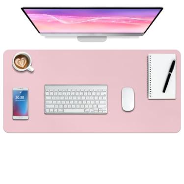 Imagem de Boutilon Protetor de mesa de couro, tapete de mouse antiderrapante, tapete de mesa para laptop, tapete de mouse de escritório, borrão de mesa de couro impermeável, bloco de escrita para escritório e