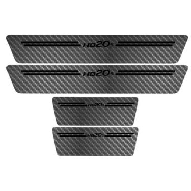 Imagem de Kit Soleira Protetora Porta Premium Black Carbono - HB20S - Jhow Adesi