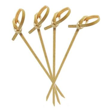 Imagem de 1.000 Espetinho De Bambu 12 Cm Cm Decorar Petiscos Salgados Petisco Ca