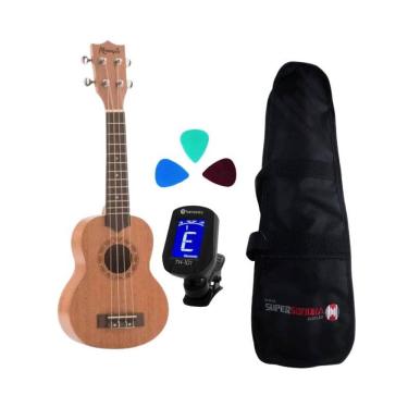 Imagem de Kit Ukulele Soprano Namastê NU21MLQ Acústico - Spanking + Capa + Afinador + Palhetas