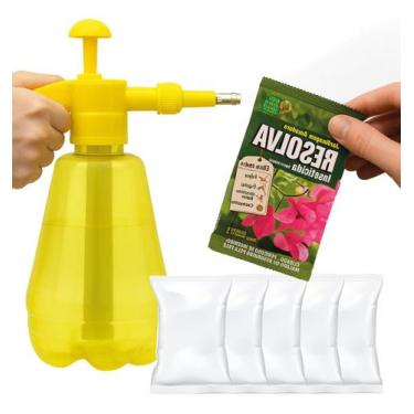 Imagem de Kit Pulverizador Manual Borrifador + Inseticida Para Pragas - bomba pu