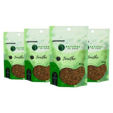 Imagem de Tomilho Desidratado Gourmet Alta Qualidade Kit 4 Pouch 30g  - Natural 