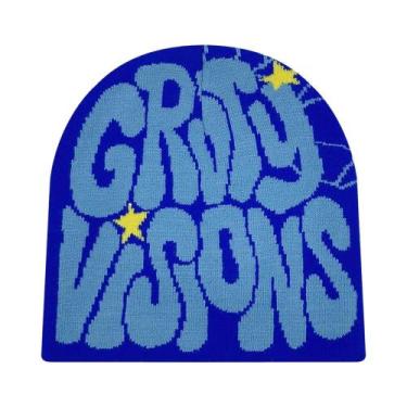 Imagem de Gorro De Malha Unissex Europeu Americano Com Letra GR Em Acrílico Jacq