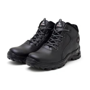 Imagem de Bota Adventure Masculina Polo Extreme Couro Sintético Confortável Solado Borracha Costurado - BR8140 (Preto, BR, Adulto, Numérico, 44)