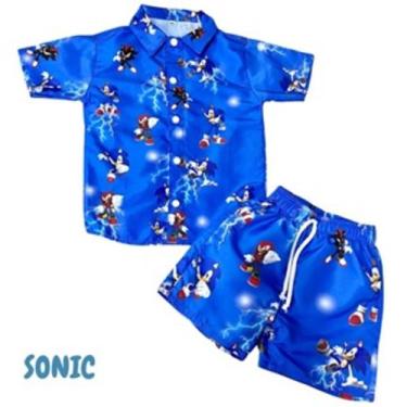Imagem de Conjunto Menino Mauricinho Temático Sonic - EDYNHOKIDS, 02 ANOS A 03 A