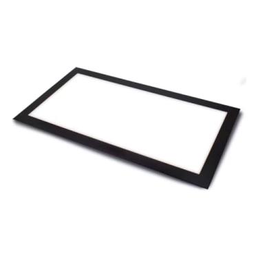 Imagem de Plafon Led 24w Retangular 30x60 Embutir Preto Branco Quente