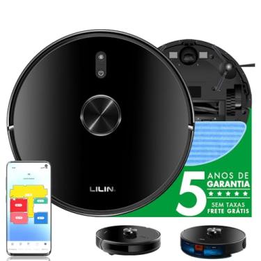 Imagem de Lilin Robô Aspirador de pó Inteligente X6 com navegação LIDAR, 110/220V Bivolt, Aspirador de pó robo com Tank e Esfregona, Salve vários mapas, Fronteira Virtual, Funciona com Alexa, Do Brasil