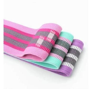 Imagem de Kit 3 Faixas Elásticas De Exercício Hip Resistance Bands - fitbody