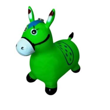 Imagem de Brinquedo Inflável Infantil Cavalo Verde, Brinquedo Saltitante, Design Divertido