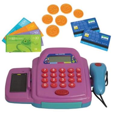 Imagem de Mini Caixa Registradora Infantil Faz De Conta 31 Peças - Xplast