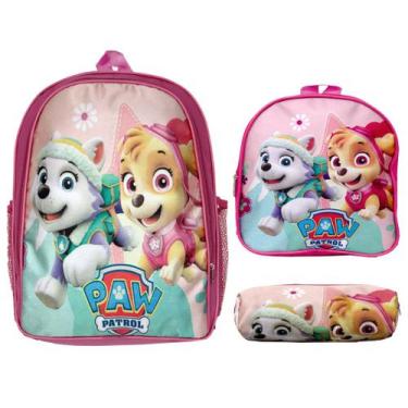Imagem de Mochila Infantil Menina Creche Patrulha Canina Rosa Grande - TOYS 2U