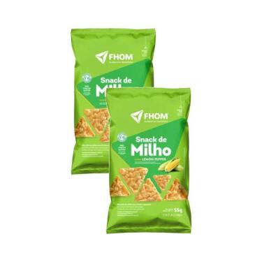 Imagem de Kit 2 Snack de Milho Sabor Lemon Pepper 55g - Fhom