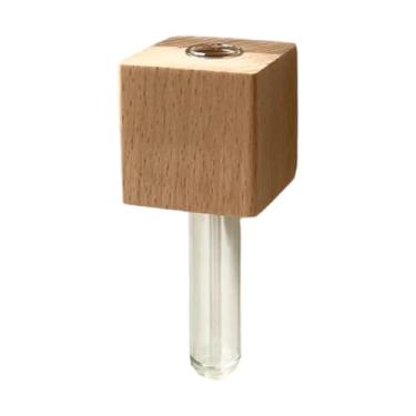 Imagem de IEUDNS Mini Vaso Ímãs de Geladeira Ornamento Pequeno Vaso de Tubo de Ensaio Ímãs de Geladeira para Armário de Cozinha Decoração de Parede, Marrom Claro