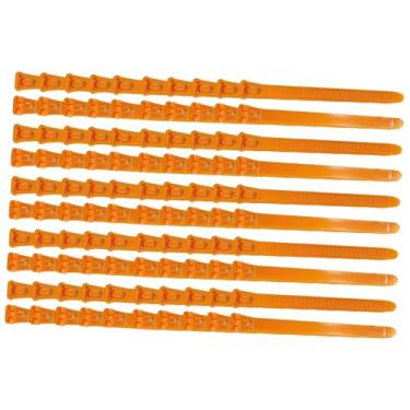Imagem de Bothyi 100 peças numeradas faixas de perna de frango etiquetas de frango cor brilhante versáteis reutilizáveis ​​anéis de pé de aves para pombos patos, Laranja