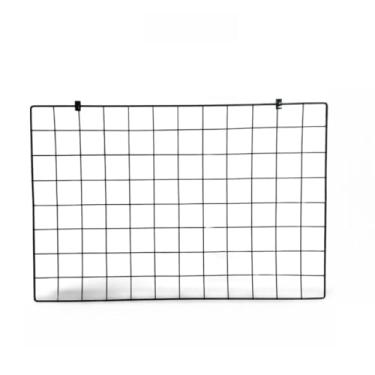 Imagem de Memory Board, Quadro de Memórias, Tela Aramada, Mural De Fotos + Pregadores e Fixador C/Adesivo (PRETO,40X60)