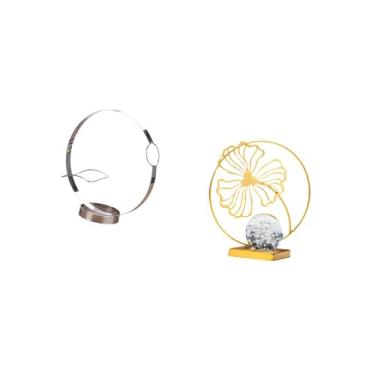 Imagem de Fenteer Suporte para Garrafas de Vinho de Ferro, Estátua de Folha, Estatueta de Ferro, Organizador Decorativo, Escultura para Estante, Escritório, Lareira, Me