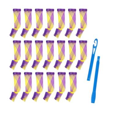 Imagem de Generic Kit de modelador de cachos espirais com 20 peças, ideal para viagens, compacto, prático, rolo de cabelo com haste flexível, sem aquecimento