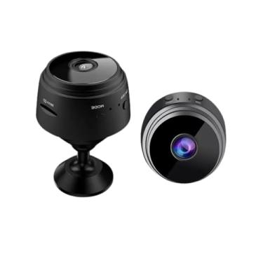 Imagem de Mini Câmera de Segurança Dome, Visão Noturna, Controle por Botões, Preta