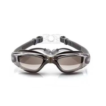 Imagem de Óculos de natação com protetor auricular Óculos natação para adultos silicone (CINZA)