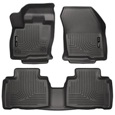 Imagem de Husky Liners Weatherbeater Series | Forro de piso dianteiro e 2º assento - Preto | 98781 | Compatível com Ford Edge 2015-2022 3 peças