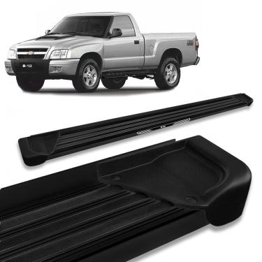 Imagem de Estribo Lateral S10 1995 a 2011 CS Alumínio Preto A1 Com Ade